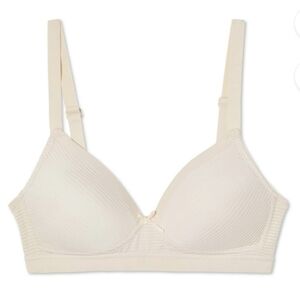 NEW GEORGE Cream Monochrome Striped Wireless T-Shirt Bra